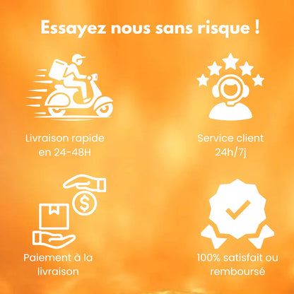 Livraison rapide 24-48H, service client 24h/7j, paiement à la livraison, satisfait ou remboursé en Côte d’Ivoire